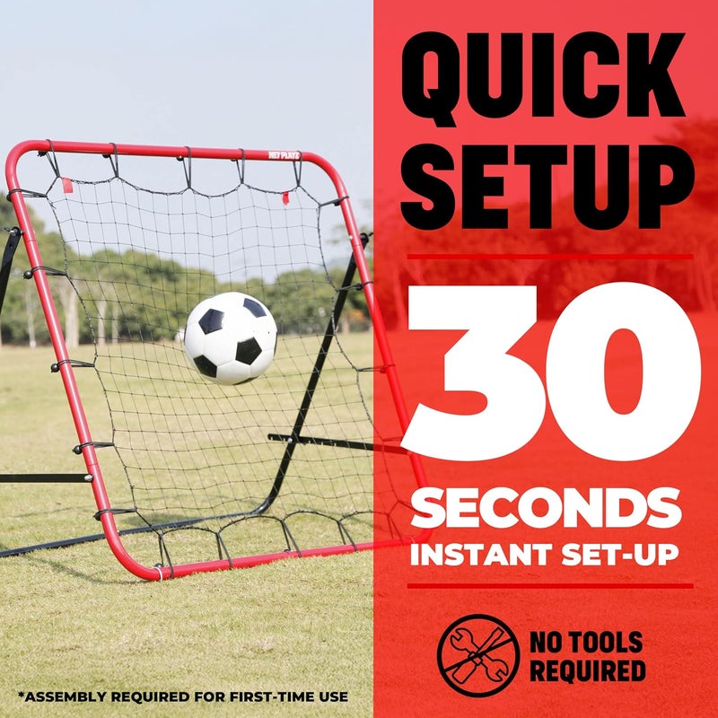 TGU Soccer Rebound Net Rebounder | Skill Training Gifts, Aids & Equipment for Kids Teens & All Ages - Kick-Back/Portable, Adjustable Angles - Image 3